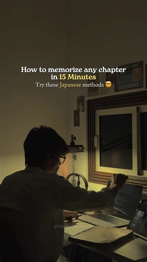 Awez | Studygram & Motivation 🫧 on Instagram: "Here are 5 Japanese techniques that can help you remember any chapter in just 15 minutes. super simple and super effective 👇✨ 1. Kaidan Höshiki (Stair-Step Method) Break the chapter into tiny parts. Learn one small chunk → then the next. Step-by-step = zero stress, maximum clarity. 2. Active Recall Read a section → close the book → try to remember it in your own words. This boosts memory like magic. 3. Visualization & Mnemonics Turn boring text in