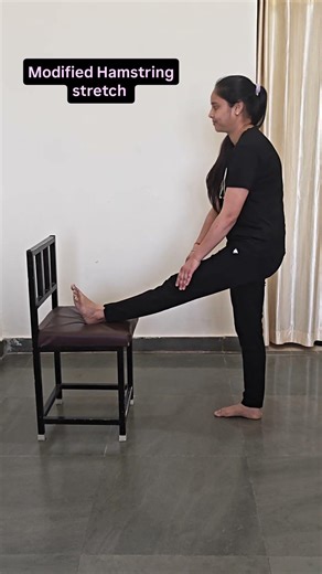 Modified Hamstring stretch for beginners #mobility #flexibility #selfcare#easystretch#homeworkout
