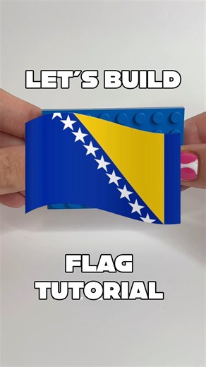 How to build the 🇧🇦 flag out of LEGO - Tutorial ⚽️ 🥅 #legomoc #bosniaflag #fifa26