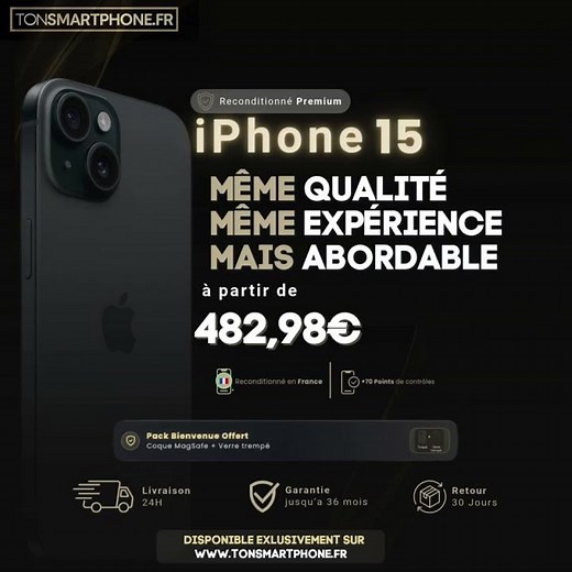 iPhone 15 Reconditionné Premium ✨ Qualité à Prix Réduit !