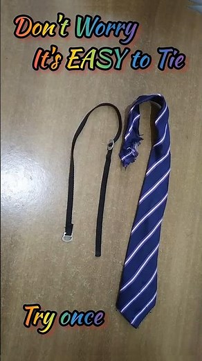 Tieing of untied tie|Pre-tied School children's tie#Easy method