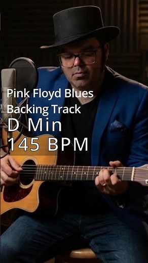 Pink Floyd Blues Backing Track in D min at 145 BPM – Practice Short V2