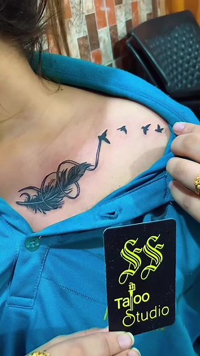 Feather Tattoo Design by Sonu Tattoo Artist