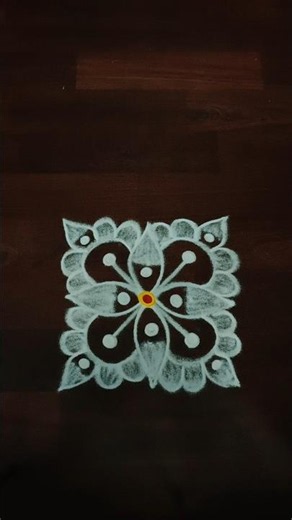 simple kolam design with dots 🌺 #rangoli #simplerangoli #dailyrangoli #shorts #trending