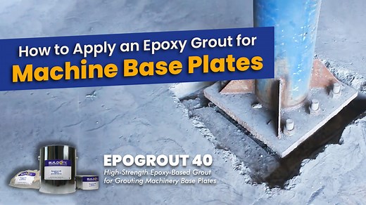 When grouting machinery base plates, it's important to use a high-strength epoxy-based grout especially fomulated to withstdand dynamic loads and related stresses. Here's how you can apply it on your machine foundations. EPOGROUT 40 is a high-strength grout, modified with epoxy resin. It can achieve 10,000 to 12,000psi compressive strength after 14 days. It can withstand dynamic loads and related stresses from the movement and vibration of machines, and it is resistant to water and chemicals, ma