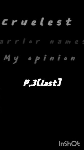 cruelest warrior names | #warriorcats