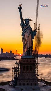 construction of the Statue of Liberty in New York | NexBuild Hub | Facebook