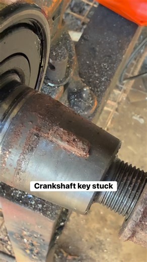 Removing a crankshaft key 10% tools, 90% patience.🙂 #crankshaft #mechanic #automotive #diy #highlights #fblifestyle #Teambelbros | Team Belbros