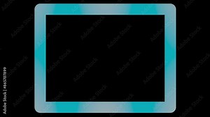 Border frame with patterns. Seamless loop video. animated frame for video.Graphics around the edges for use in movies, games and animation.