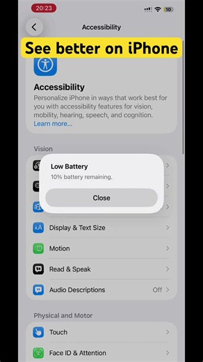 Boost iPhone Screen Contrast in 10 Seconds! #colorcontrast #iphonetips #quicktips