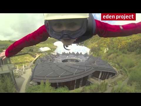 Longest and fastest zip line in England -- Eden Project