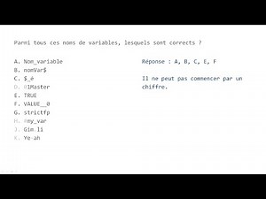 JAVA - J5 - Nommage des éléments d'un programme