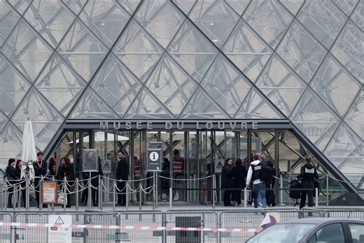 Paris' Louvre Museum reopens but Apollo Gallery at world’s most visited museum remains sealed