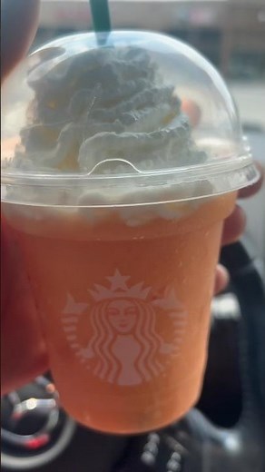 Trying Starbucks’ Orange Cream Frappuccino 🍊🥤#starbucks #shorts #foodreview
