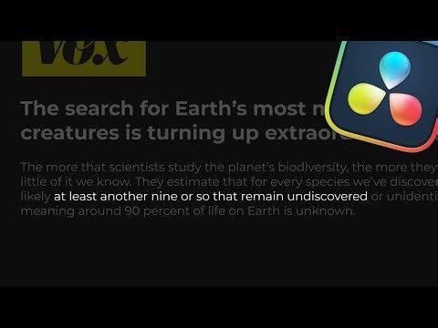 Article Highlight in DaVinci Resolve (Johnny Harris + Vox Style) | Motion Graphics Tutorial [Fusion]