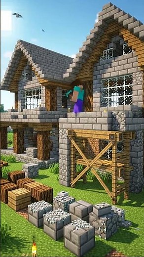 Building a Giant Minecraft Mansion Under Blazing Sunlight! 🌞🏰 Epic Midday Construction Adventure