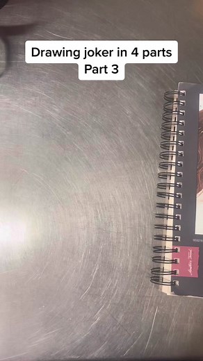 Drawing joker in 4 parts. Part 3. Cartoon effect. #artistoftiktok #posca #poscaart #poscamarkers #jokerart #poscapens #posca🍀