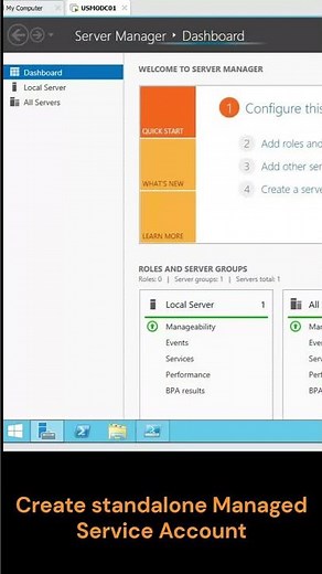 Create standalone Managed Service Account#techvideo #service account