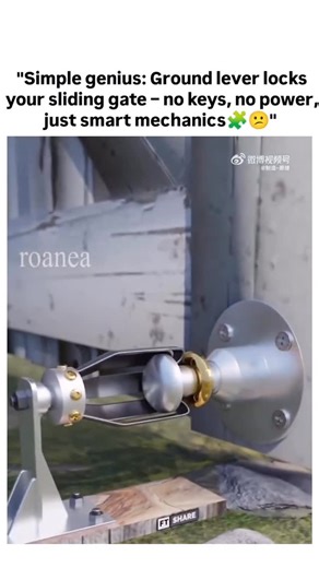 Growth Era on Instagram: "This post features a short video demonstrating a simple mechanical lock for a sliding gate, where a ground-mounted lever pulls a rod to extend a pin into the gate’s frame, securing it without electricity or keys. Shared by @explaining_era , an account specialising in unique, non-duplicated global clips, the content exploded to over 3 million views within hours, reflecting widespread fascination with accessible engineering hacks. The design prioritises ease and reliabili
