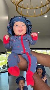 24M views · 1.5M reactions | Can’t handle it  pjs/bonnet: @silks.design  #baby #bonnet #curlyhair #family #bonnets | Alyssa Fluellen | Facebook