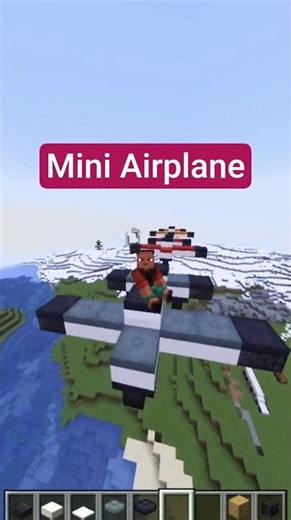 Mini Airplane Build with Cushion Travel! ✈️ #minecraft