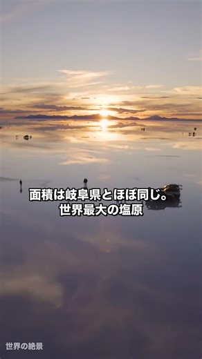 地面が空に見える場所、実在するんだけど【ウユニ塩湖】 #shorts #絶景 #ボリビア