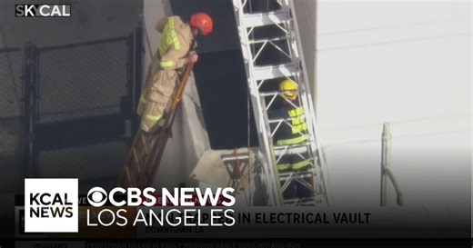 Man trapped in electrical vault downtown LA after falling from the top of a building