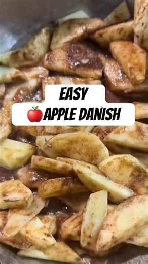 Easy Apple Danish 🍎🍏 #baking #easybaking #recipes