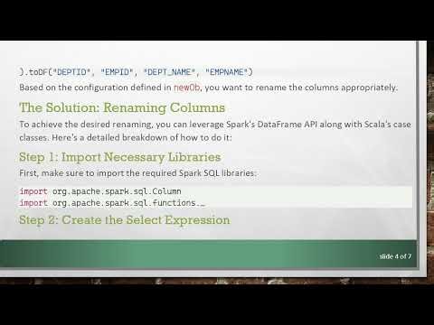 Dynamically Rename DataFrame Columns in Spark using a Case Class