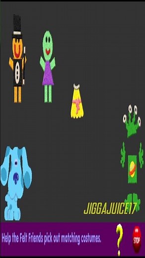 Blue's Clues - Felt Friends Dress-Up Shockwave Game Gameplay