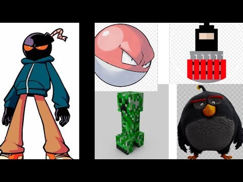 Bonus Project! Rap Battle- creeper, Whitty, Kamikaze, Bomb, Voltorb (Pokémon, Mafia, FNF & more)