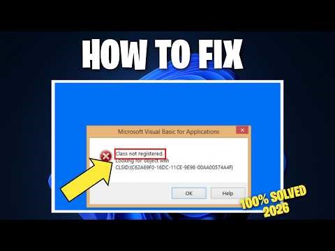 Fix Class not registered in Windows 10 / 11 / 8 / 7 - How to Solve class Not Registered Error