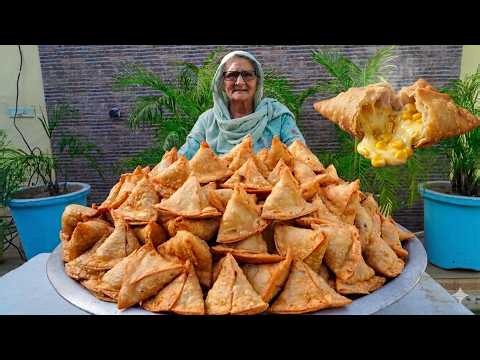 100+ Cheese Samosas! 🧀 By Granny || Street Samosa | Indian Recipes | cheese recipes | Perfect Samosa