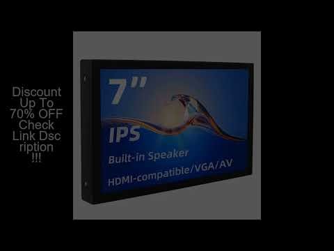 7 Inch Portable Display IPS 1024x600 LCD HDMI-compatible VGA AV Input DC Type C Power In for PC Lapt