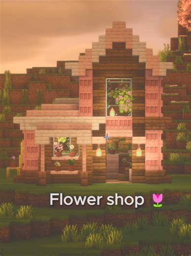 Cómo construir una tienda de flores en Minecraft