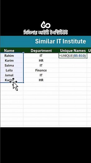 How to Use the UNIQUE Formula in Excel