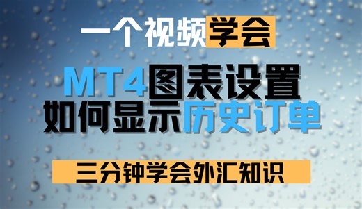 一个视频学会MT4设置图表背景颜色，MT4图表显示所有历史订单