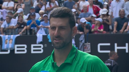 Djokovic, un verdadero señor con Musetti