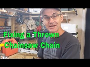 How to Fix a Thrown Chain on a Chainsaw, Fixing the Drive Link