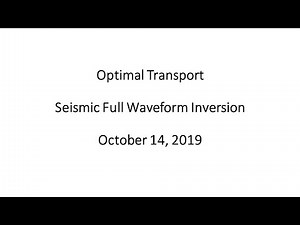 Optimal Transport - Seismic Full Waveform Inversion