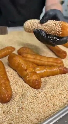 HOT production process! 🔥 sesame coating secrets to perfect crunch