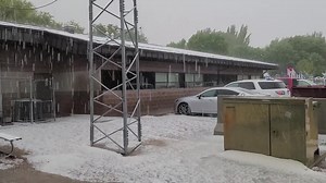 STORM HITS - Video shows Delta getting pounded just now by a severe storm that dropped hail stacking 2 inches across the city. Delta High School was placed on temporary lockdown as wind gusts reached 40 mph and lightning was seen throughout the area. | FOX 13 News