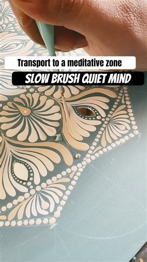 2025 Learn Brushstroke Calm | Satisfying Mandala Process ✨🖌️ #dotmandala