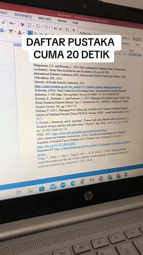 Cara Merapikan Daftar Pustaka di Word dalam 20 Detik