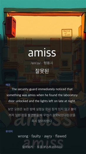 Do You Know What "Amiss" Means? | Frequent TOEFL Vocabulary