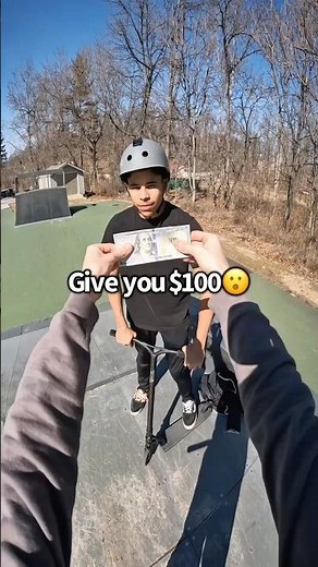 $100 Scooter Trick Challenge 🛴 Roman Dellapena #shorts #maddgear #shortvideo #gopro #viralvideo