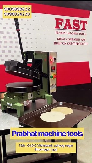 ￼ Fast Hand press Chapati machine export 20 country #machine #automaticrotimaker