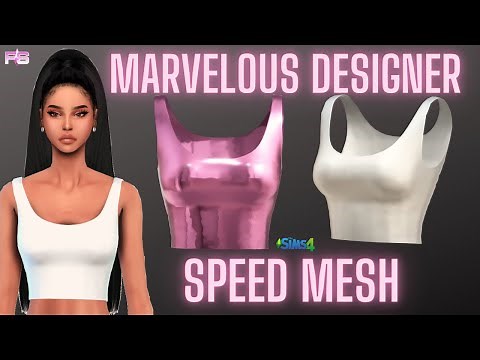 Simple Tank Top - Marvelous Designer Speed Mesh | Sims 4