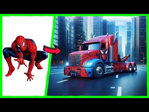 AVENGERS TRANSFORM TO TOW TRUCK - VENGERS 🔥 All Characters (marvel & DC) 2025 🌟