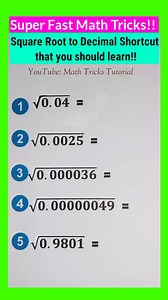 21K views · 1K reactions | Super Fast and Easy Math Tricks:...
